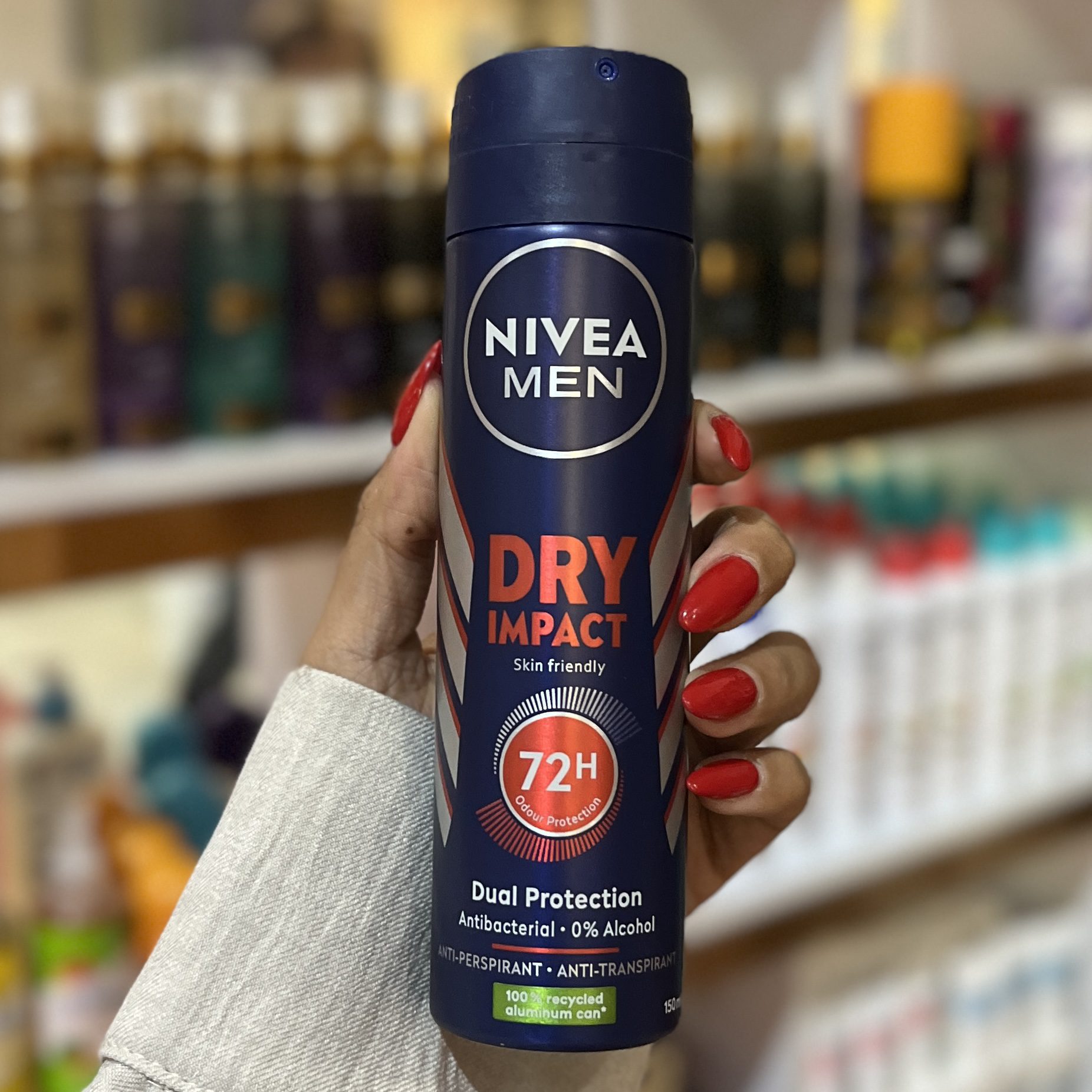 IMG_6430 اسپری ضدتعریق مردانه درای ایمپکت نیوا حجم 150 میل DRY IMPACT NIVEA - Image 1
