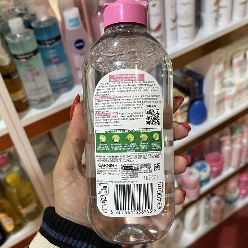 میسلار واتر گارنیر صورتی پوست خشک وحساس 400میل - تصویر 2