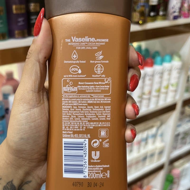 لوسیون کاکائو وازلین200میل Vaseline Cocoa Glow - تصویر 2