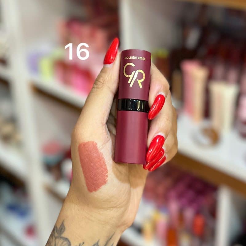 رژلب جامد مات ولوت گلدن رز اورجینال velvet golden rose - تصویر 3