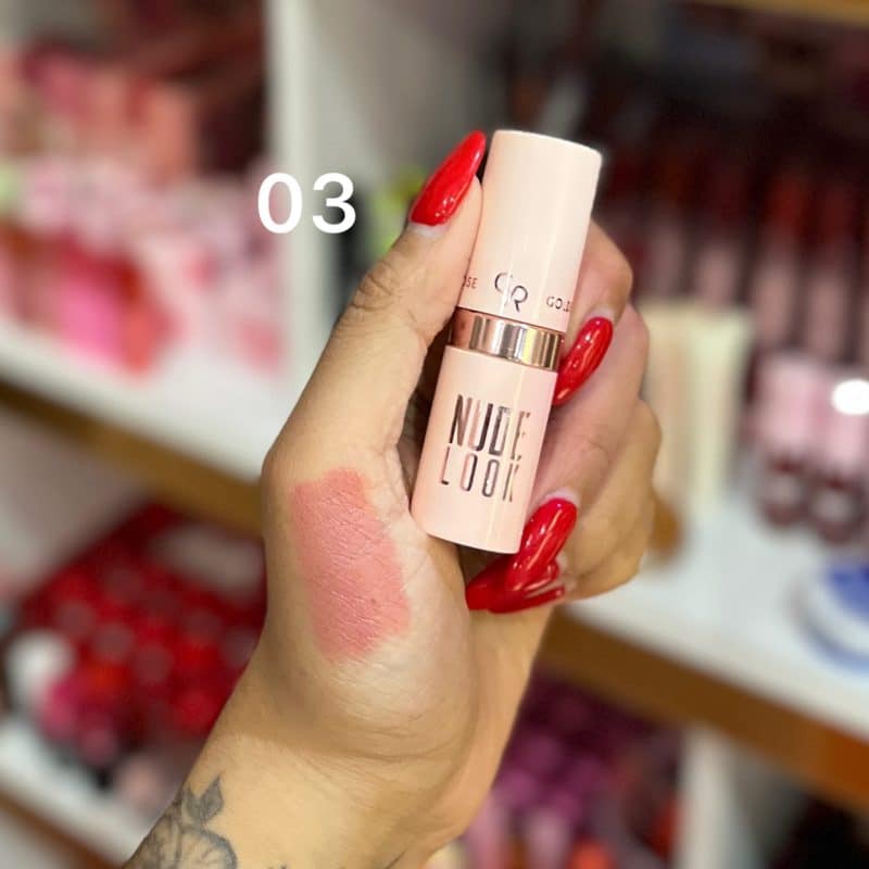 رژلب جامد مات نود لوک گلدن رز اورجینال Nude Look golden rose - تصویر 3
