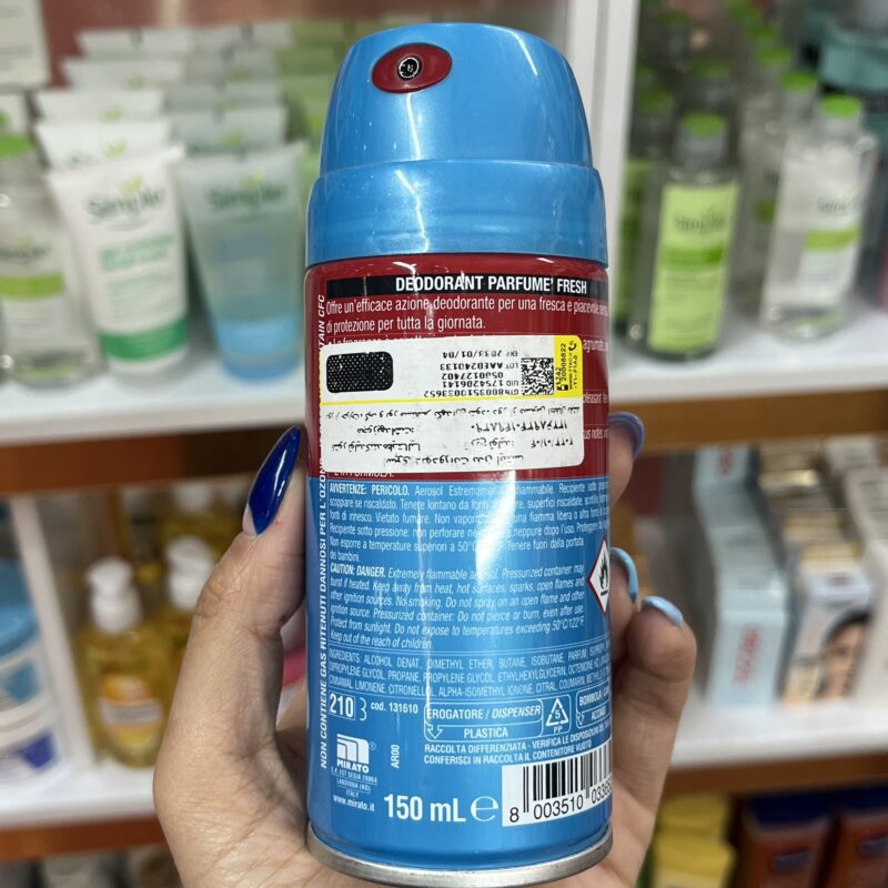 اسپری بدن مردانه اینتسا Fresh اورجینال 150میل - تصویر 2