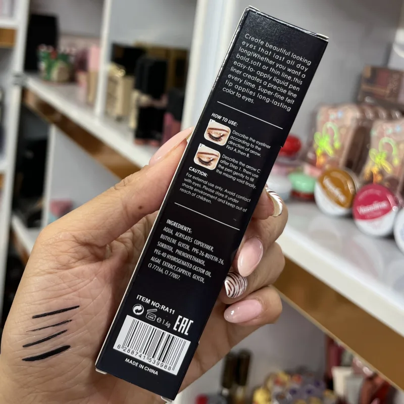 خط چشم ماژیکی ضد آب رامش مدل Ultra Black - تصویر 4