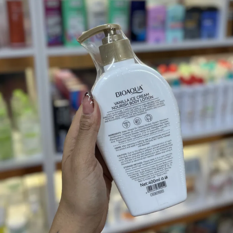 لوسیون بدن وانیلی بیوآکوا 400 میل مدل Vanilla Ice Cream - تصویر 2